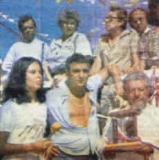 Foto: Fátima , Dolabela, Zilka Salaberry, Emiliano Queiroz, Lutero Luiz e Rogério Fróes no seriado " O Bem Amado".