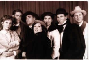Foto: Elenco da Peça "Allan Kardec": Rogério Fabiano, fátima Cyrano Rosalém, Cristina Prochasca, Suely Franco, Renato Prieto, Marcelo Picci